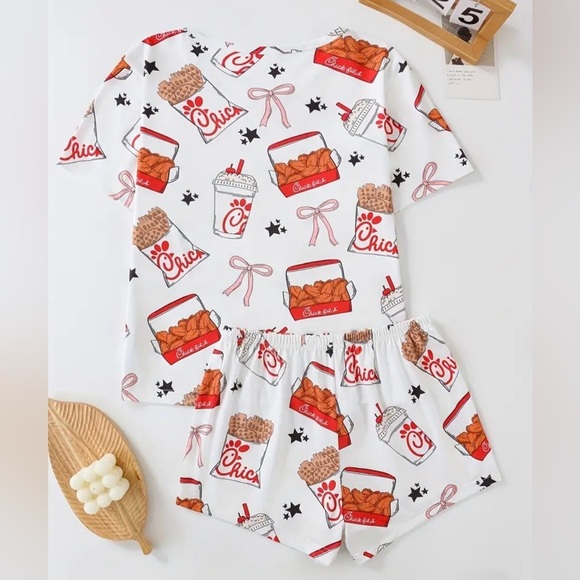 Women’s Two Piece Graphic PJ Set ~ NEW NEVER WORN ~ Size XXL | Polyester - Picture 5 of 14